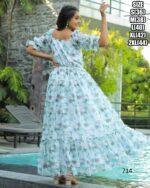 Exclusive Summer Style Women's Georgette Maxi Dress For Party| Stitched Girl's Dresses For Casual Occasions