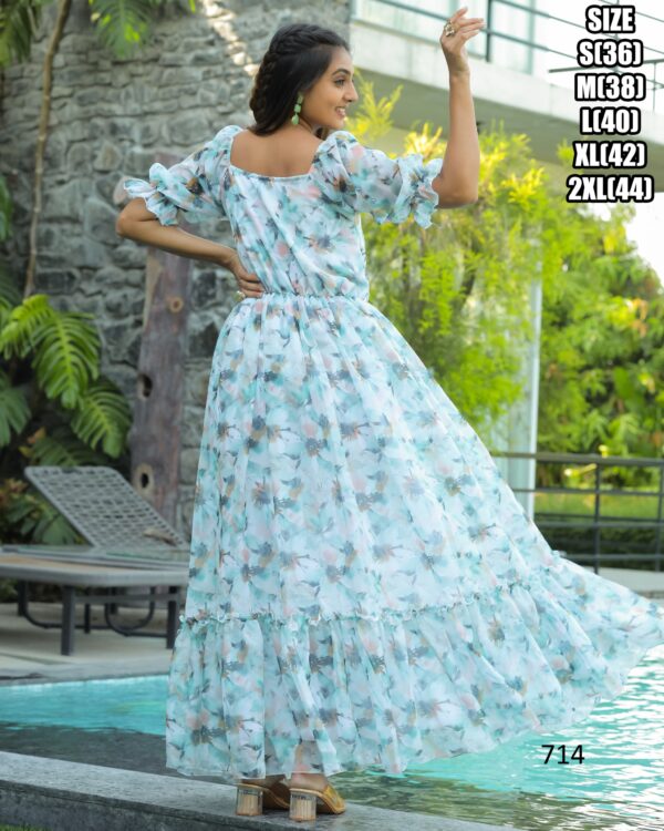 Exclusive Summer Style Women's Georgette Maxi Dress For Party| Stitched Girl's Dresses For Casual Occasions