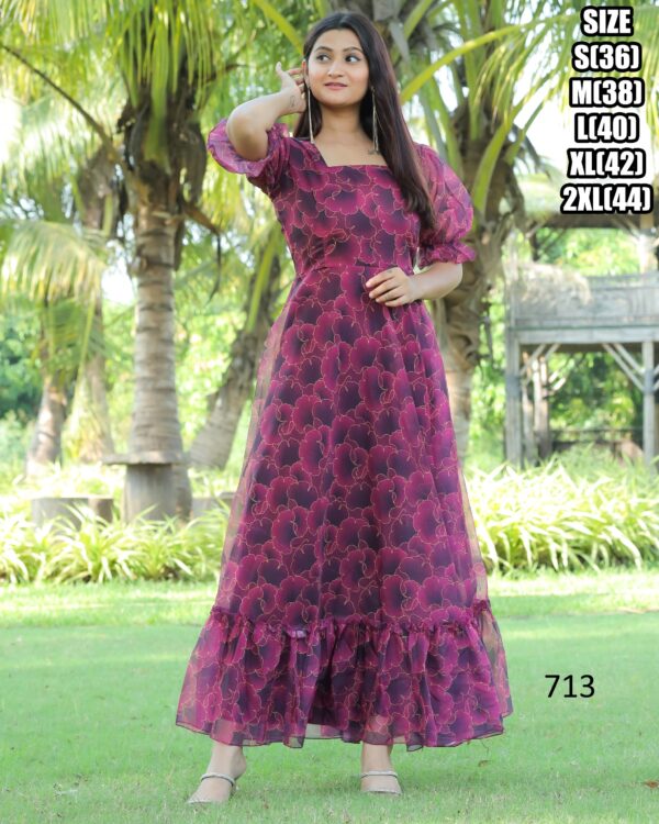 Exclusive Summer Style Women's Georgette Maxi Dress For Party| Stitched Girl's Dresses For Casual Occasions