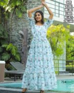 Exclusive Summer Style Women's Georgette Maxi Dress For Party| Stitched Girl's Dresses For Casual Occasions