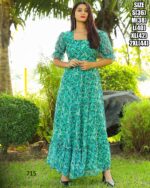 Exclusive Summer Style Women's Georgette Maxi Dress For Party| Stitched Girl's Dresses For Casual Occasions