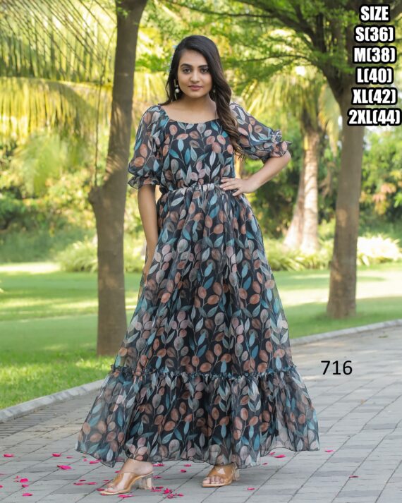 Exclusive Summer Style Women's Georgette Maxi Dress For Party| Stitched Girl's Dresses For Casual Occasions