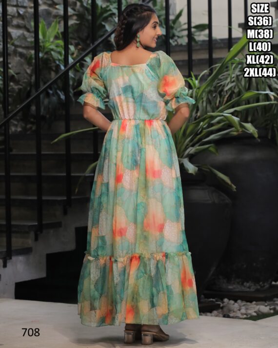 Exclusive Summer Style Women's Georgette Maxi Dress For Party| Stitched Girl's Dresses For Casual Occasions