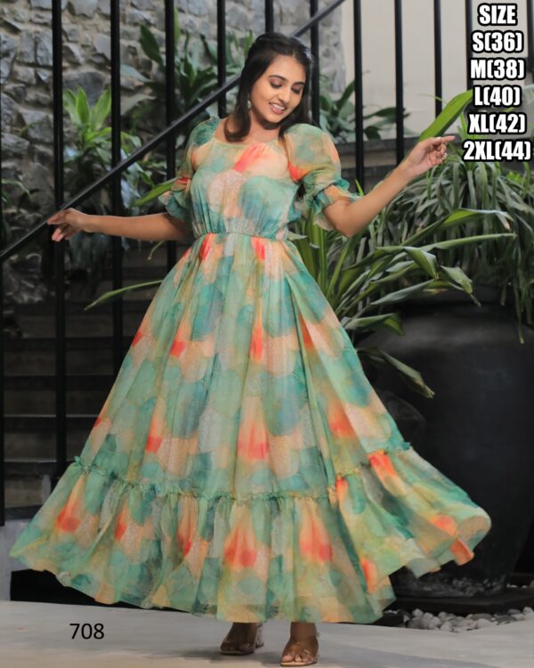 Exclusive Summer Style Women's Georgette Maxi Dress For Party| Stitched Girl's Dresses For Casual Occasions