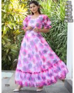 Exclusive Summer Style Women's Georgette Maxi Dress For Party| Stitched Girl's Dresses For Casual Occasions