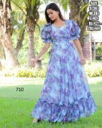 Exclusive Summer Style Women's Georgette Maxi Dress For Party| Stitched Girl's Dresses For Casual Occasions
