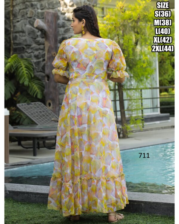 Exclusive Summer Style Women's Georgette Maxi Dress For Party| Stitched Girl's Dresses For Casual Occasions