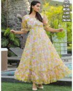 Exclusive Summer Style Women's Georgette Maxi Dress For Party| Stitched Girl's Dresses For Casual Occasions