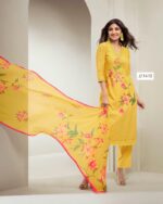 Festive Wear High-Quality Pure Cotton With Digital Print & Khatli Work Latest Kurti-Pent With Dupatta