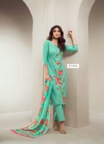 Festive Wear High-Quality Pure Cotton With Digital Print & Khatli Work Latest Kurti-Pent With Dupatta