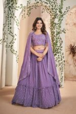 Functional Outfits New Collection For Women's Wear Faux Georgette Embroidered With Sequins Work Lehenga Choli