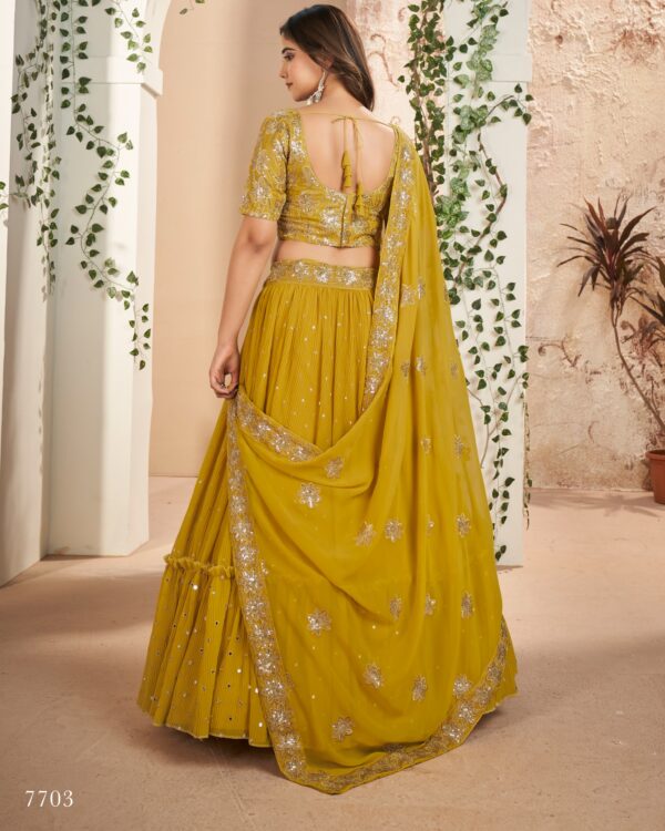 Functional Outfits New Collection For Women's Wear Faux Georgette Embroidered With Sequins Work Lehenga Choli