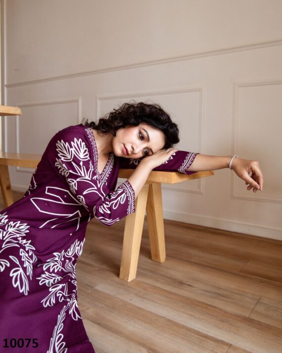 Summer Vibes For Women's Stylish Pure Rayon Embroidered Work Top Plazzo Set