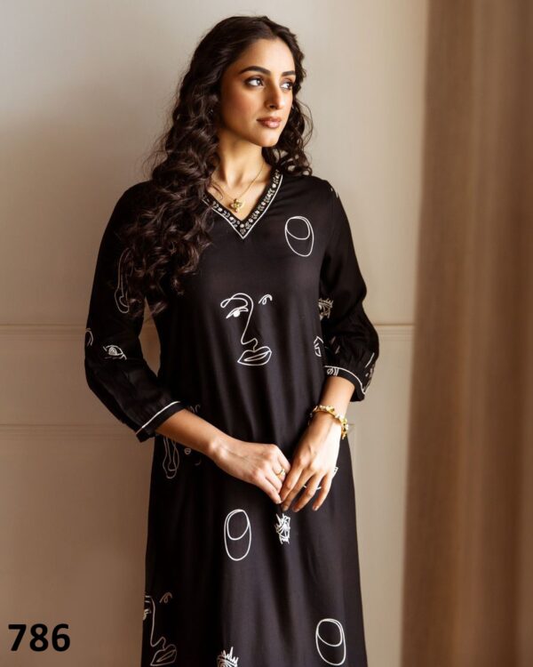 Summer Vibes For Women's Stylish Pure Rayon Embroidered Work Top Plazzo Set