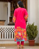 High Quality Pure Cotton Stitched Designer Kurti Pent With Dupatta For Festival