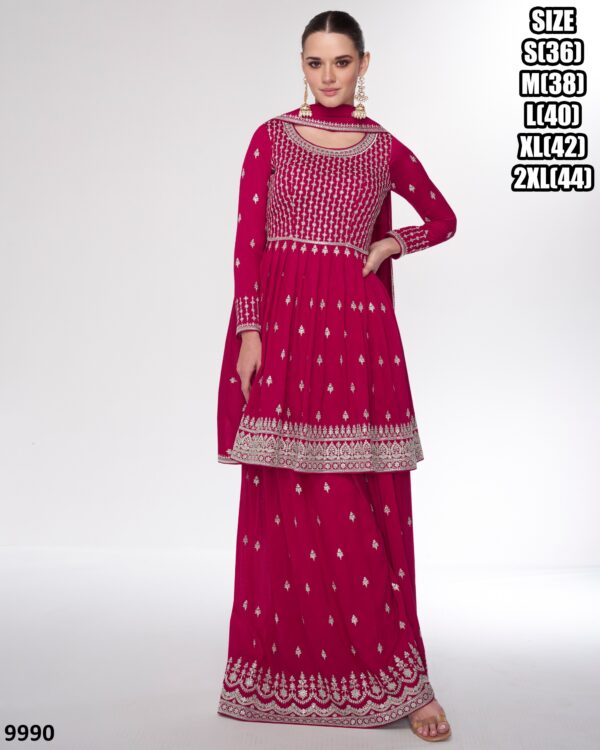 Traditional Wear Premium Silk Designer Top Sarara With Dupatta For Women