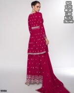 Traditional Wear Premium Silk Designer Top Sarara With Dupatta For Women