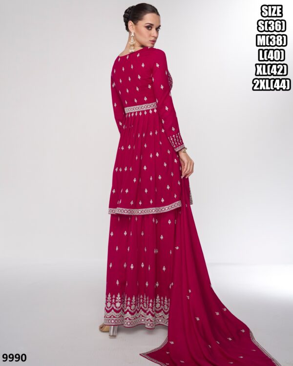 Traditional Wear Premium Silk Designer Top Sarara With Dupatta For Women