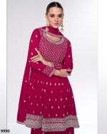 Traditional Wear Premium Silk Designer Top Sarara With Dupatta For Women