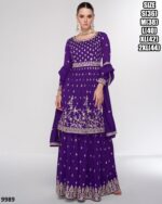 Traditional Wear Premium Silk Designer Top Sarara With Dupatta For Women