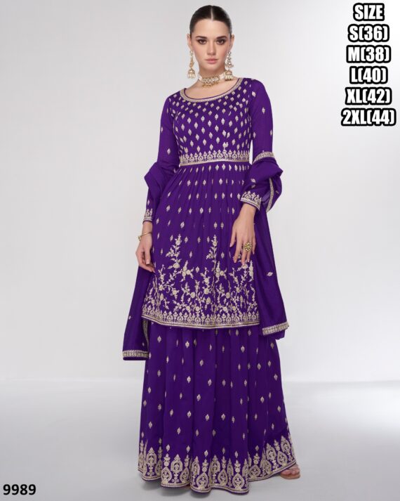 Traditional Wear Premium Silk Designer Top Sarara With Dupatta For Women