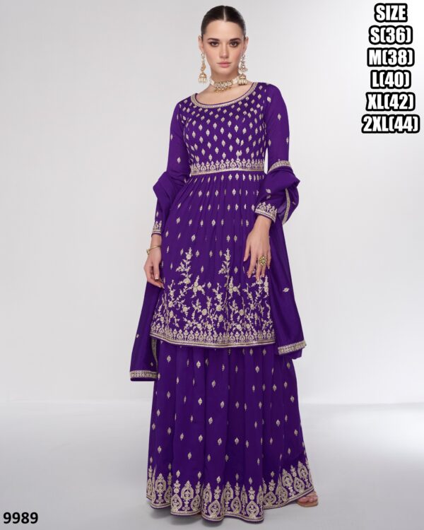 Traditional Wear Premium Silk Designer Top Sarara With Dupatta For Women