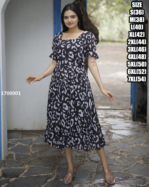 Elegant Party Wear Faux Georgette Heavy Digital Printed Western Maxi Dress