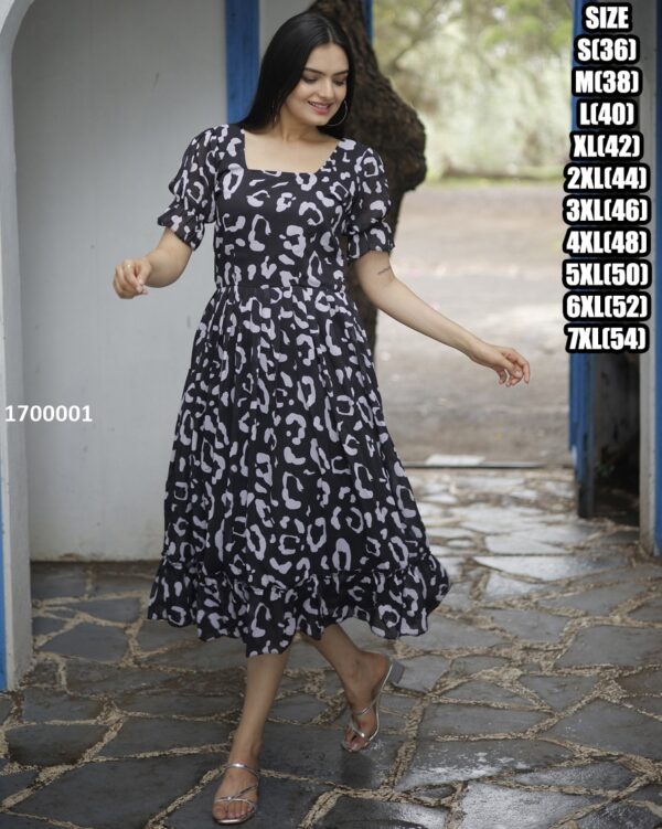 Elegant Party Wear Faux Georgette Heavy Digital Printed Western Maxi Dress