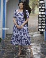 Elegant Party Wear Faux Georgette Heavy Digital Printed Western Maxi Dress