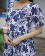 Elegant Party Wear Faux Georgette Heavy Digital Printed Western Maxi Dress