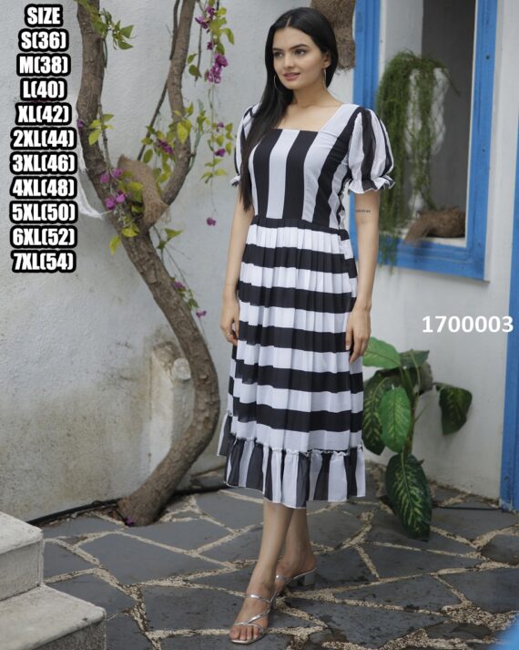 Elegant Party Wear Faux Georgette Heavy Digital Printed Western Maxi Dress