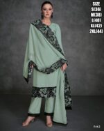 Exclusive Festive Wear Embroidered Designer Organza Silk Kurti Pent With Dupatta Set