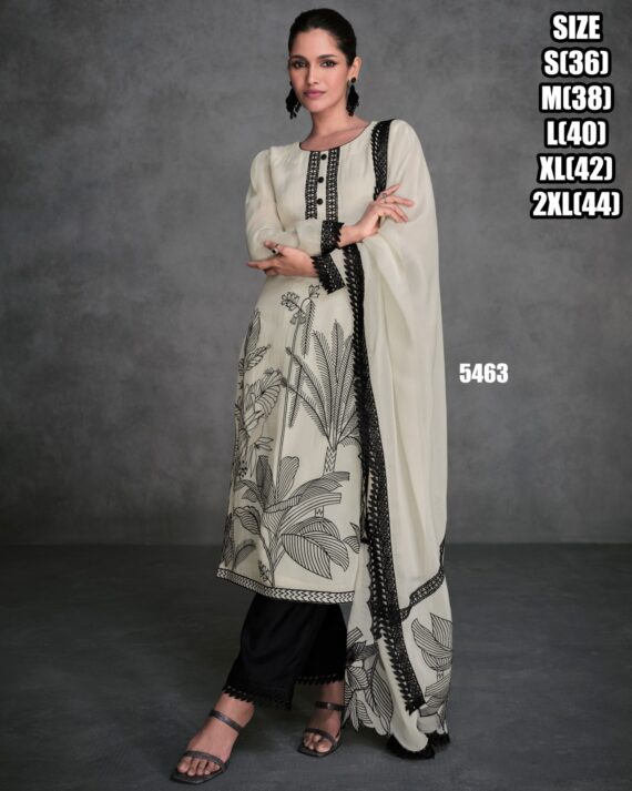 Exclusive Festive Wear Embroidered Designer Organza Silk Kurti Pent With Dupatta Set