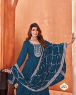 Functional Wear Semi-Stitch Art Silk Exclusive Designer Gown With Dupatta