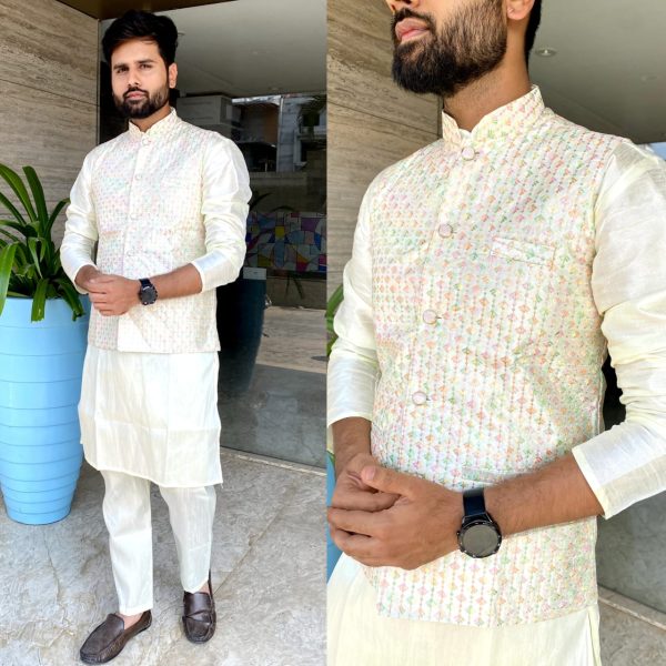 Collection Of Heavy Banglori Silk With Embroidery & Sequance Work Indian Kurta Payjama Sets For Men