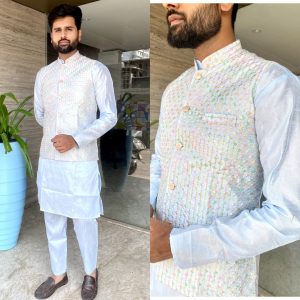 Collection Of Heavy Banglori Silk With Embroidery & Sequance Work Indian Kurta Payjama Sets For Men