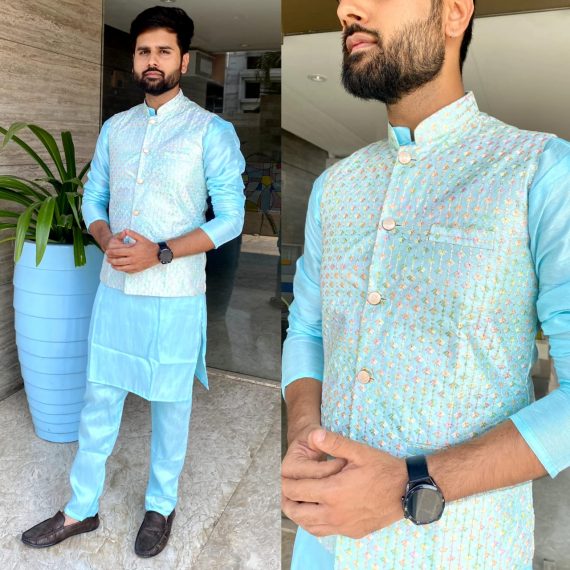 Collection Of Heavy Banglori Silk With Embroidery & Sequance Work Indian Kurta Payjama Sets For Men