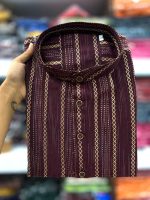 Ethnicrang Men's Regular Wear Pure Cotton Khadi Work Short Kurta