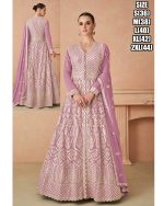 Luxurious Wedding Wear Embroidered Designer Stylish Real Georgette Gown Collections