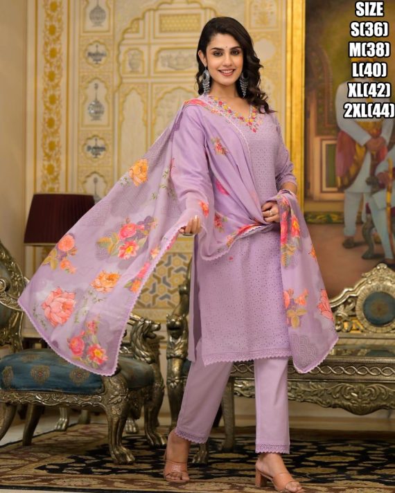 Trendy Collection Of Latest Summer Style Cotton Kurti, Pent Sets With Dupatta Online