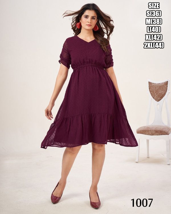 Summer Vibes For Women's Wear Unique Sleeves Pattern And Frill Designer Flair One Peace