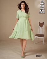 Summer Vibes For Women's Wear Unique Sleeves Pattern And Frill Designer Flair One Peace