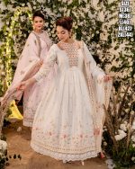 Beautiful Embroidery Worked Neck Designer Summer Wear Cotton Flair Kurti, Pent And Dupatta