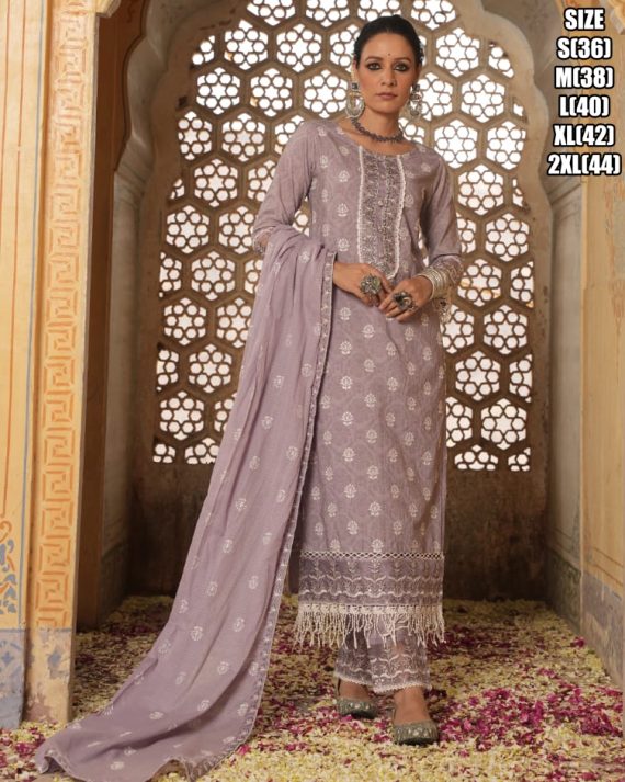 The Kurti its Straight The Waist Down To Ankles, Heavy Cotton Embroidered Long Kurti Sets