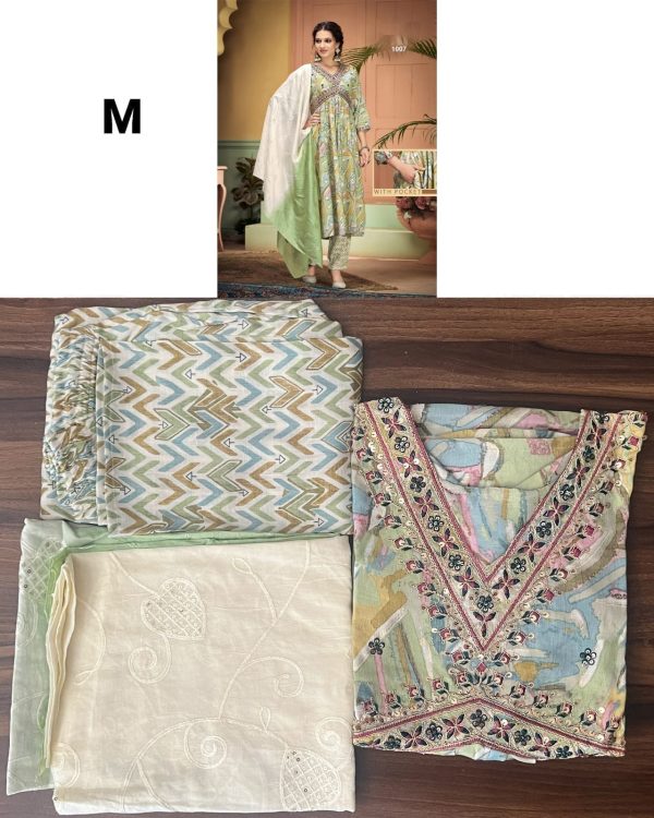 Ethnicrang Aliya Cut Rayon Capsule Foil Printed Readymade Kurti, Pent With Dupatta