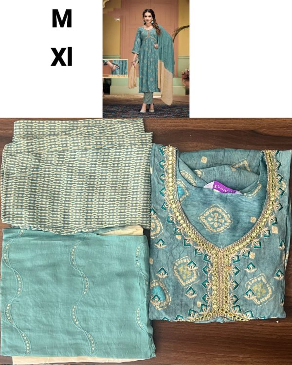 Ethnicrang Aliya Cut Rayon Capsule Foil Printed Readymade Kurti, Pent With Dupatta