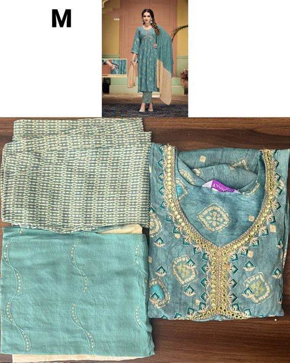 Ethnicrang Aliya Cut Rayon Capsule Foil Printed Readymade Kurti, Pent With Dupatta