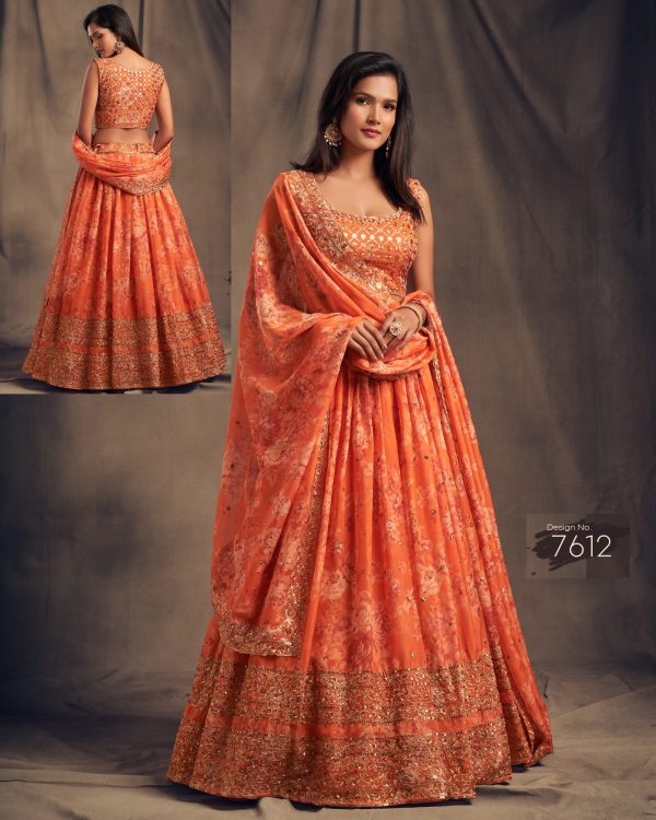 Presenting Our Sequins Zari Embroidery Semi Stitched Traditional Wear Lehenga Choli