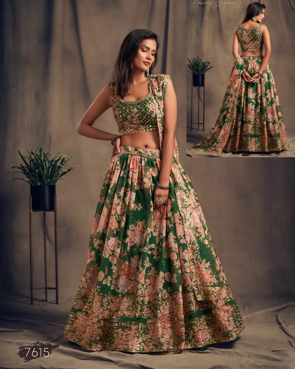 Presenting Our Sequins Zari Embroidery Semi Stitched Traditional Wear Lehenga Choli
