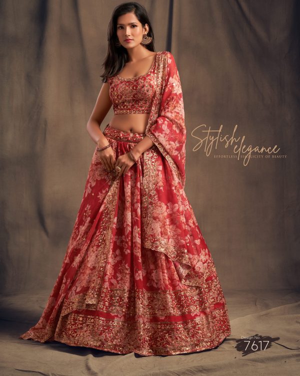 Presenting Our Sequins Zari Embroidery Semi Stitched Traditional Wear Lehenga Choli